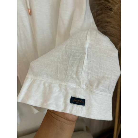 Good‎ Man Brand white Soft Slub Hoodie sweater size L - Picture 6 of 8